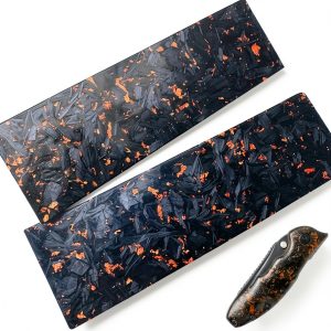 TEAMWILL Carbon Fiber Knife Scales 2PCS Black Industrial-0