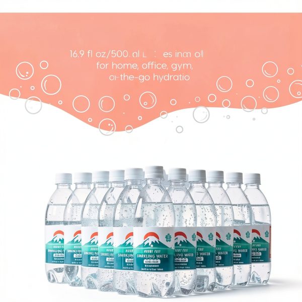 IRIS USA Sparkling Water Mount Fuji Natural Minerals 24 Pack-6