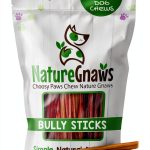 Nature Gnaws Extra Thin Bully Sticks for Small Dogs 5-6" (25 Count) - Long Lasting for Light Chewers and Puppies - Natural Beef Dog Chew Bones-0