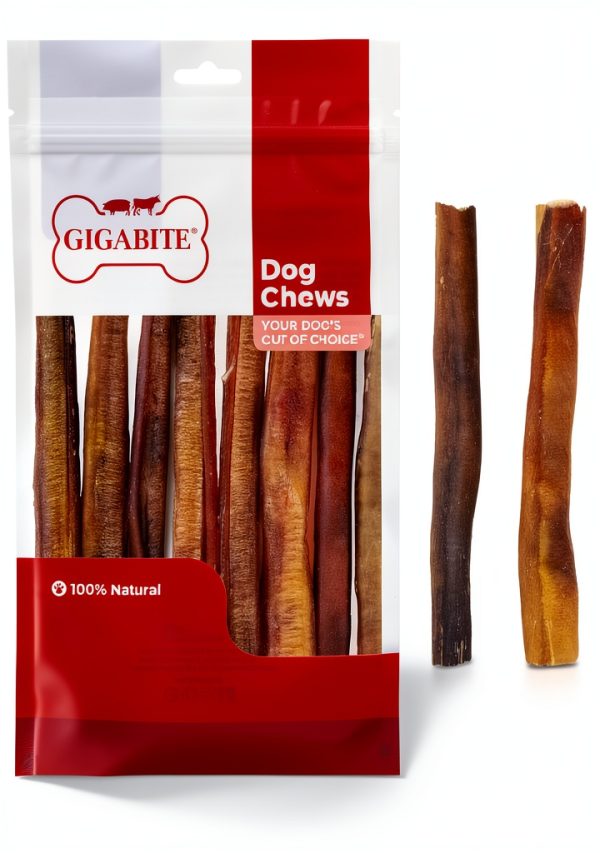 Bully Sticks All Natural Dog Chews Best Pet Supplies 6" Half cut 1 lb-0