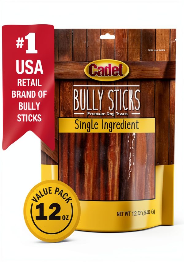 Cadet Bully Sticks Small Dogs – Natural Beef Pizzle High Protein 12 oz-11