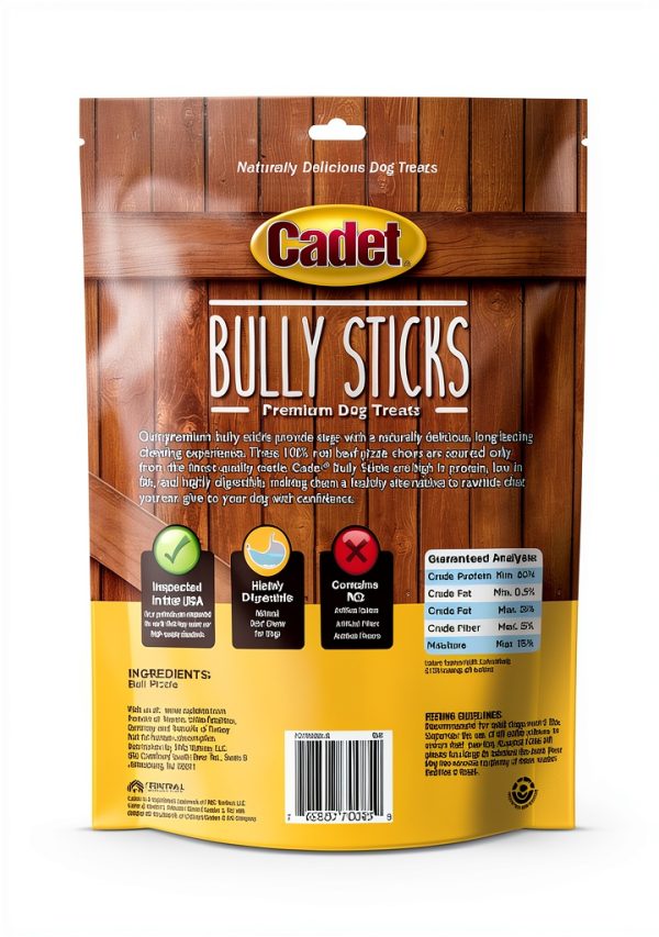 Cadet Bully Sticks Small Dogs – Natural Beef Pizzle High Protein 12 oz-10